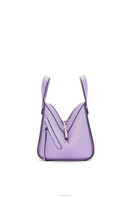 Loewe mujer bolso hamaca compacto de suave piel de becerro graneada LP64406 malva claro