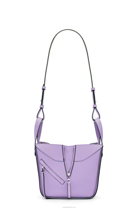 Loewe mujer bolso hamaca compacto de suave piel de becerro graneada LP64406 malva claro