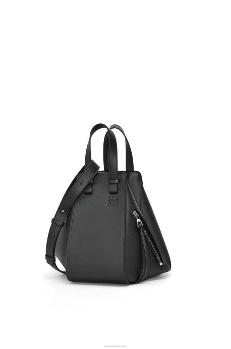 Loewe mujer bolso hamaca pequeño de piel de becerro clásica LP64341 negro