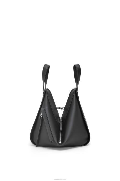 Loewe mujer bolso hamaca pequeño de piel de becerro clásica LP64341 negro