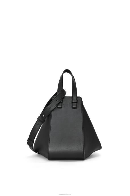 Loewe mujer bolso hamaca pequeño de piel de becerro clásica LP64341 negro