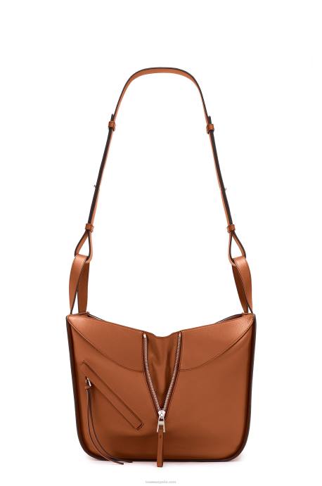 Loewe mujer bolso hamaca pequeño de piel de becerro clásica LP64469 broncearse
