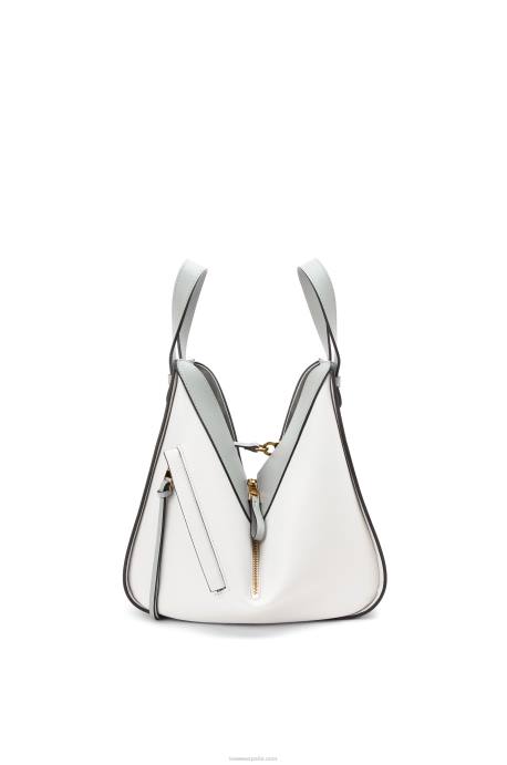 Loewe mujer bolso hamaca pequeño de piel de becerro clásica LP64514 gris ceniza/verde marmol