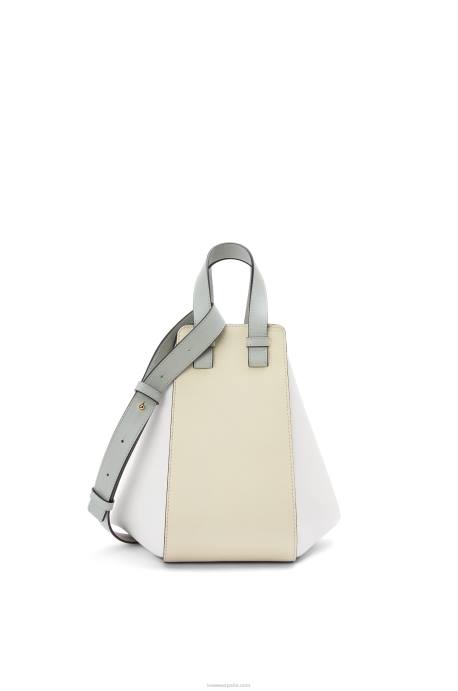 Loewe mujer bolso hamaca pequeño de piel de becerro clásica LP64514 gris ceniza/verde marmol