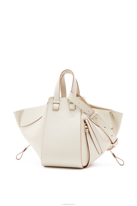 Loewe mujer bolso hamaca pequeño de piel de becerro granulada LP64515 fantasma de luz