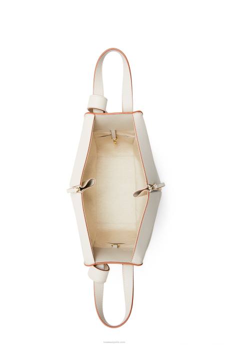 Loewe mujer bolso hamaca pequeño de piel de becerro granulada LP64515 fantasma de luz