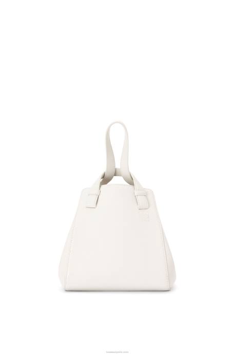 Loewe mujer bolso hammock nugget de napa de becerro LP64499 blanco suave