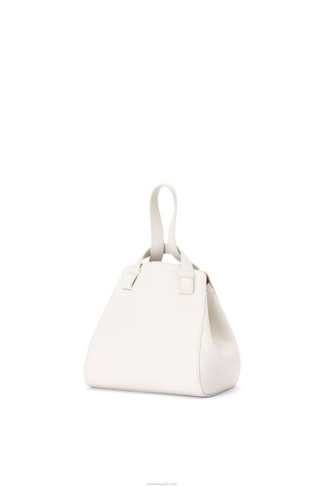 Loewe mujer bolso hammock nugget de napa de becerro LP64499 blanco suave