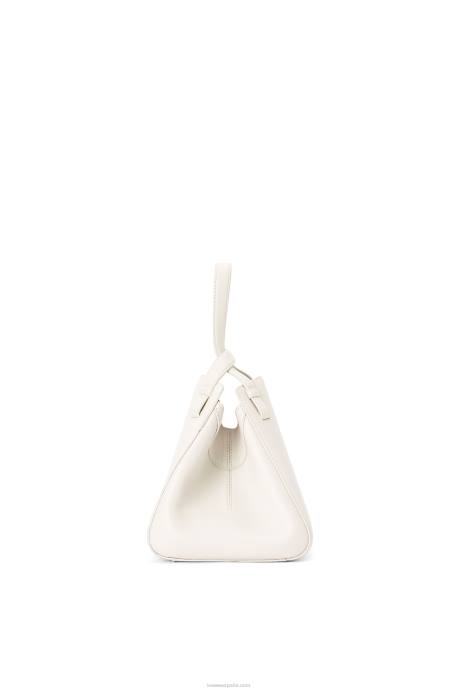 Loewe mujer bolso hammock nugget de napa de becerro LP64499 blanco suave