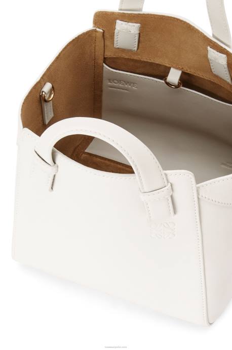 Loewe mujer bolso hammock nugget de napa de becerro LP64499 blanco suave