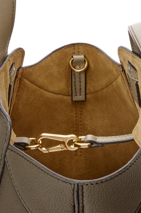 Loewe mujer bolso hammock nugget de suave piel de becerro granulada LP64500 verde laurel