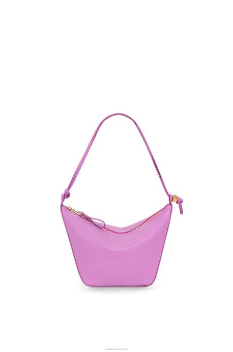 Loewe mujer bolso hobo mini hammock de piel de becerro clásica LP64332 jara