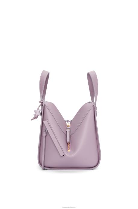 Loewe mujer hamaca compacta de piel de becerro satinada LP64312 glaseado de berenjena pálido