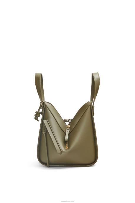 Loewe mujer hamaca compacta de piel de becerro satinada LP64431 glaseado de polvo de té