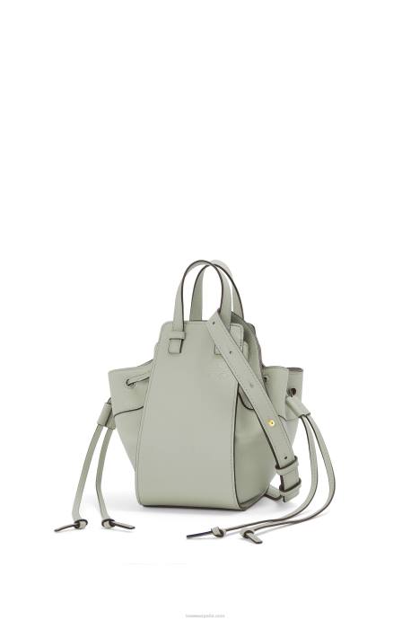 Loewe mujer mini hamaca con cordón en piel de becerro clásica LP64290 gris ceniza