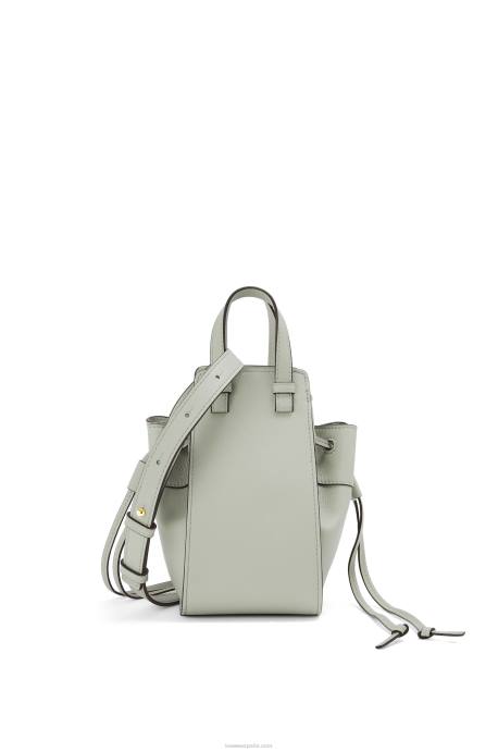 Loewe mujer mini hamaca con cordón en piel de becerro clásica LP64290 gris ceniza