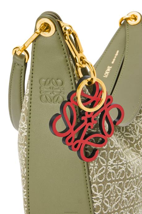 Loewe mujer bolso luna de jacquard anagrama y piel de becerro clásica LP64510 verde/verde aguacate