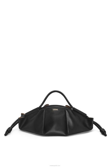 Loewe mujer Bolso paseo de piel de becerro napa brillante LP64538 negro
