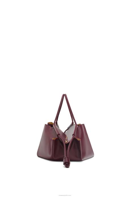 Loewe mujer Bolso xl paseo de piel de becerro napa brillante LP64415 borgoña