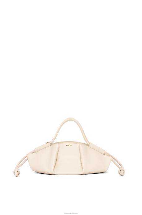 Loewe mujer bolso paseo pequeño de piel de becerro napa brillante LP64345 angora
