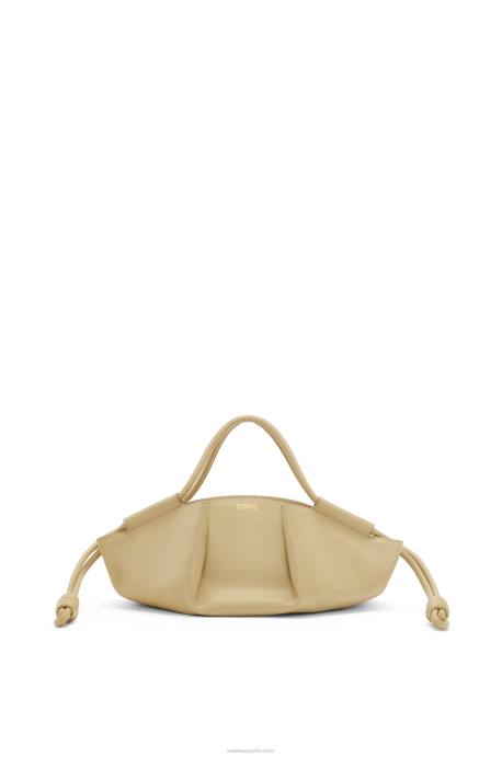 Loewe mujer bolso paseo pequeño de piel de becerro napa brillante LP64350 arcilla verde