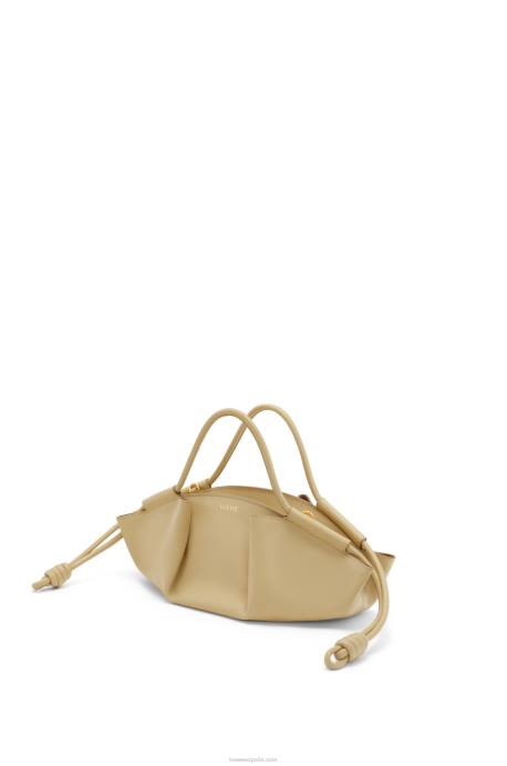 Loewe mujer bolso paseo pequeño de piel de becerro napa brillante LP64350 arcilla verde