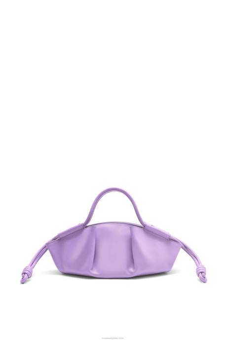 Loewe mujer bolso paseo pequeño de piel de becerro napa brillante LP64354 malva claro