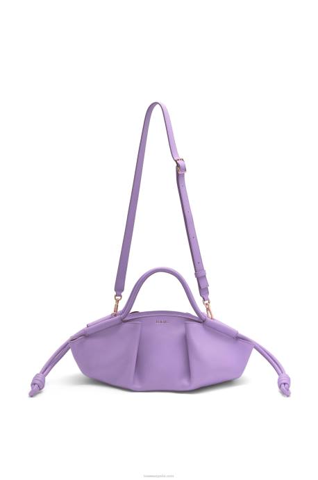 Loewe mujer bolso paseo pequeño de piel de becerro napa brillante LP64354 malva claro