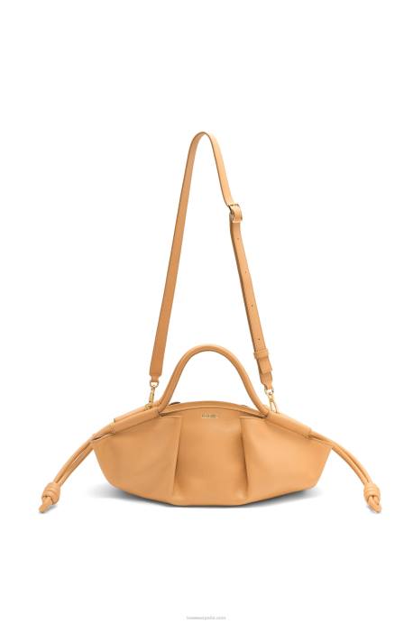 Loewe mujer bolso paseo pequeño de piel de becerro napa brillante LP64418 cálido desierto