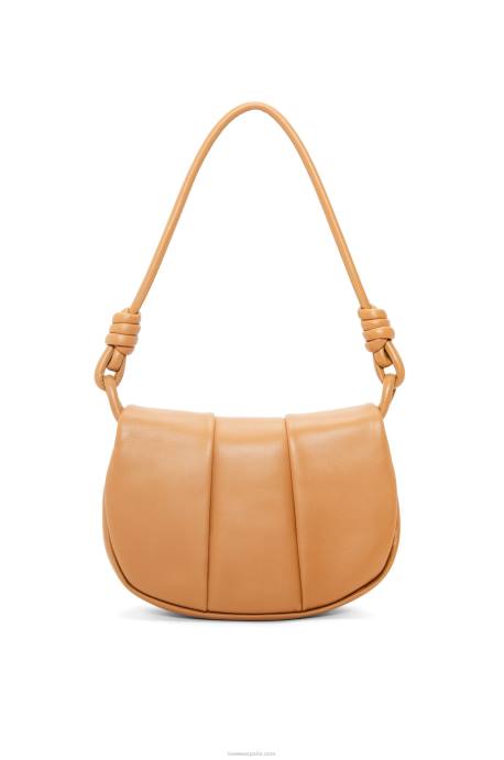 Loewe mujer bolso satchel paseo de piel de becerro napa brillante LP64334 cálido desierto
