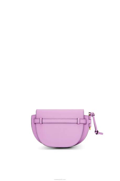 Loewe mujer bolso mini gate dual de suave piel de becerro y jacquard LP64196 guimauve