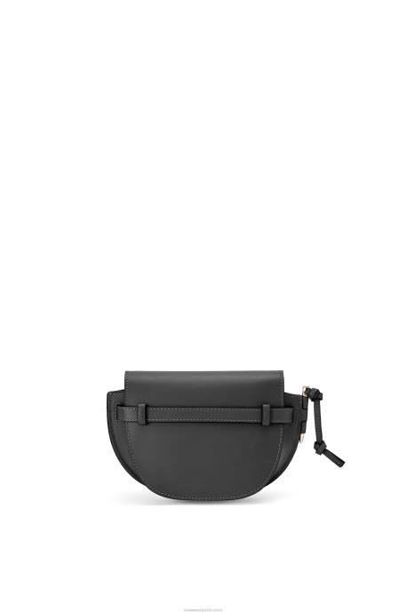 Loewe mujer bolso mini gate dual de suave piel de becerro y jacquard LP64197 negro