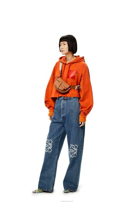 Loewe mujer bolso mini gate dual de suave piel de becerro y jacquard LP64215 broncearse