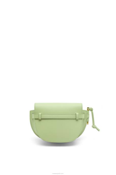 Loewe mujer bolso mini gate dual de suave piel de becerro y jacquard LP64232 verde pálido claro