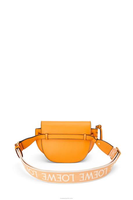 Loewe mujer bolso mini gate dual de suave piel de becerro y jacquard LP64275 mandarín