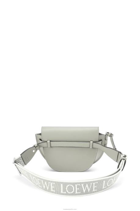 Loewe mujer bolso mini gate dual de suave piel de becerro y jacquard LP64276 gris ceniza