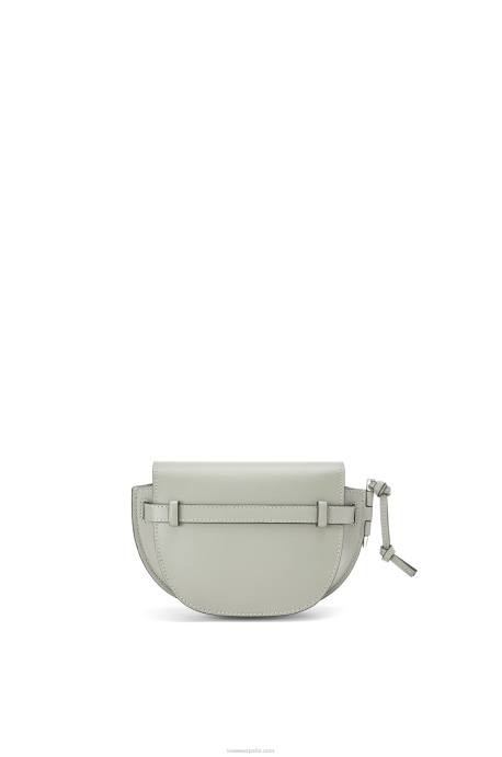 Loewe mujer bolso mini gate dual de suave piel de becerro y jacquard LP64276 gris ceniza