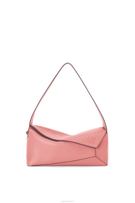 Loewe mujer bolso hobo puzzle de piel de becerro napa LP64437 flor de durazno