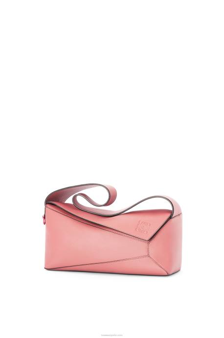 Loewe mujer bolso hobo puzzle de piel de becerro napa LP64437 flor de durazno