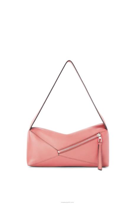 Loewe mujer bolso hobo puzzle de piel de becerro napa LP64437 flor de durazno
