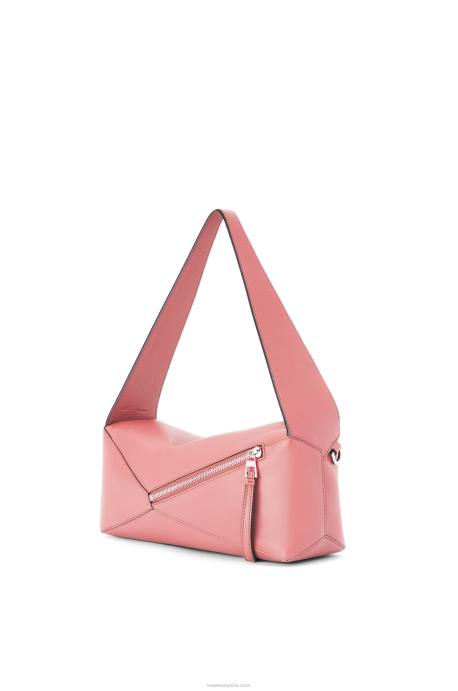 Loewe mujer bolso hobo puzzle de piel de becerro napa LP64437 flor de durazno