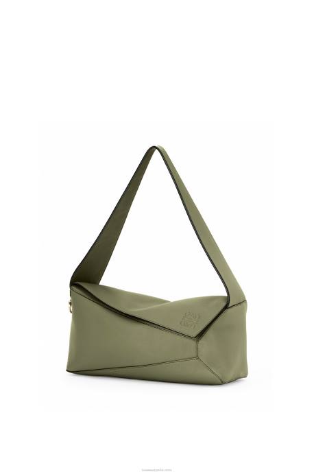 Loewe mujer bolso hobo puzzle de piel de becerro napa LP64471 aguacate verde