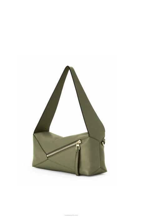 Loewe mujer bolso hobo puzzle de piel de becerro napa LP64471 aguacate verde