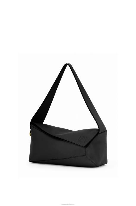 Loewe mujer bolso hobo puzzle de piel de becerro napa LP64513 negro