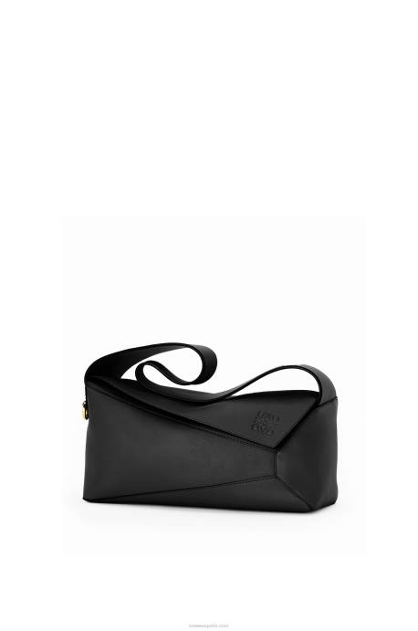 Loewe mujer bolso hobo puzzle de piel de becerro napa LP64513 negro