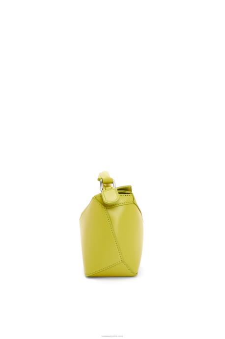 Loewe mujer bolso mini puzzle edge de piel de becerro satinada LP64211 amarillo lima
