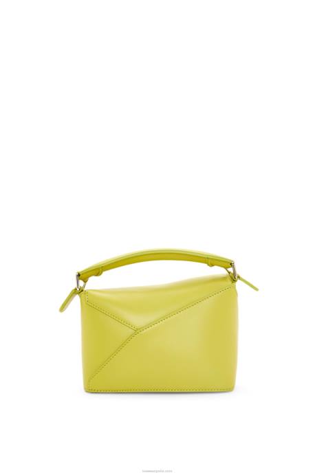 Loewe mujer bolso mini puzzle edge de piel de becerro satinada LP64211 amarillo lima