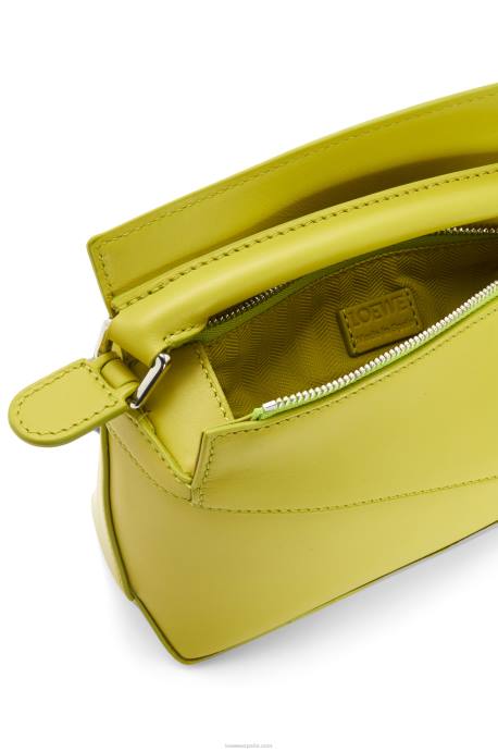 Loewe mujer bolso mini puzzle edge de piel de becerro satinada LP64211 amarillo lima