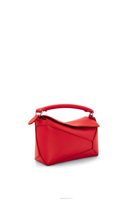 Loewe mujer bolso mini puzzle edge de piel de becerro satinada LP64213 rojo