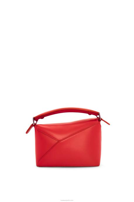 Loewe mujer bolso mini puzzle edge de piel de becerro satinada LP64213 rojo